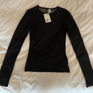 Black mesh long sleeve